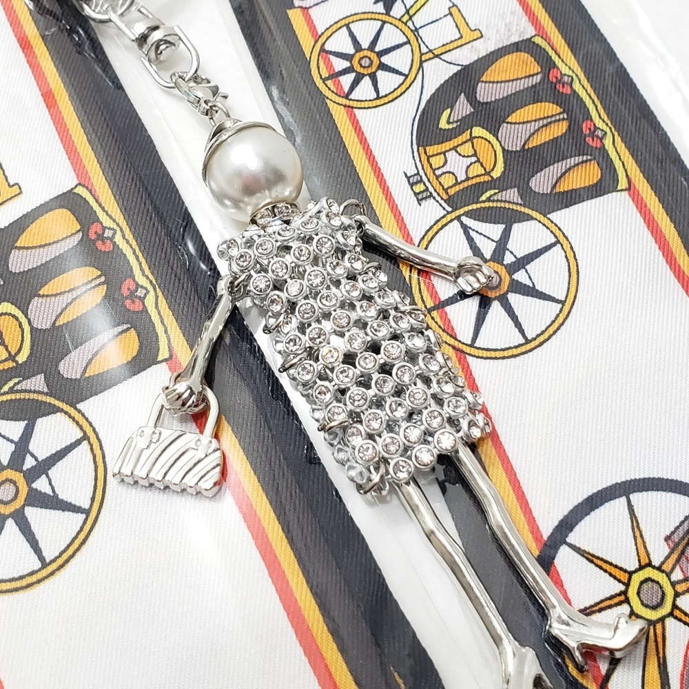 Set Of Skinny Tie Scarves With Keycharm